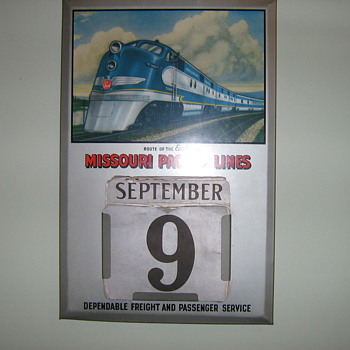 Old railroad calendar