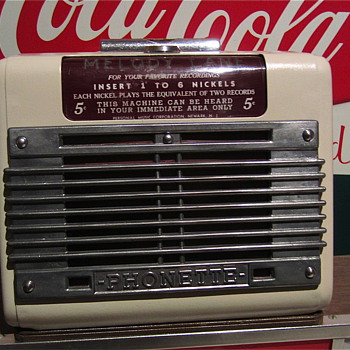 1940s/early 50s "MELODY LANE" Phonette nickel mini Jukebox - Coin Operated