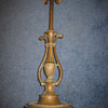 Antique LIGHTOLIER Two Light Brass Table Lamp Art Deco or Nouveau