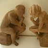 "Mr and Mrs " primative wood carving