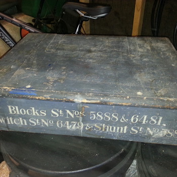 ANTIQUE Wooden Box with lift out compartment
