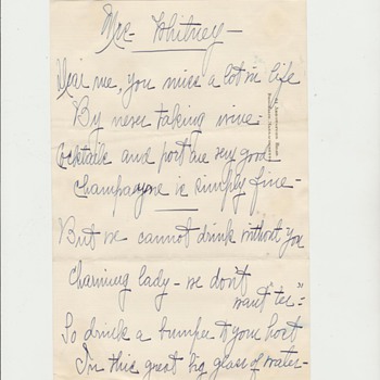 Ca. 1920s Joseph P Kennedy Sr. Handwritten Memo - Paper