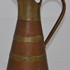Arts and Crafts Copper and Bronze or Brass Pitcher 