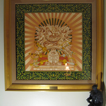 MUST DE CARTIER SCARF FRAMED AND MATTED  C.1995