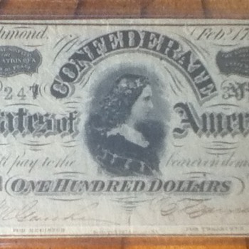 1864 Confederate Note - US Paper Money