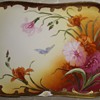 Artist signed Limoges France tray.