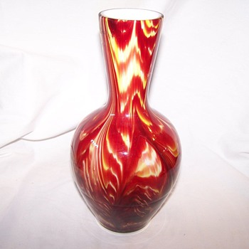 Harrach Bohemian Cased Vase 9.5" - Art Glass