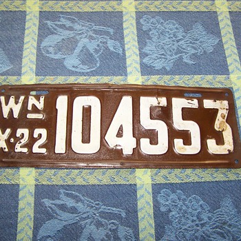1922 Washington State Auto License Plate  - Signs