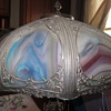 Slag glass lamp