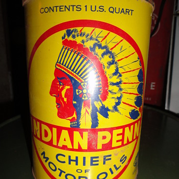 Indian Penn Oil Can ORIGINAL pick from AZ barn. - Petroliana