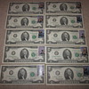 1976 $2 dollars bills First Day Issued Stamped