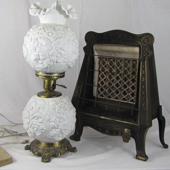 Neat Pick on Vintage Lamp & Antique Gas Heater - Lamps
