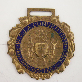 1920 W. F. J. A. San Francisco Convention Fob - Pocket Watches