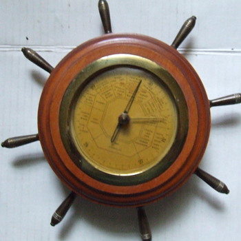 Nice old "Ships Wheel" style barometer.