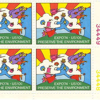 One last environment stamp - Peter Max 1974 - Stamps
