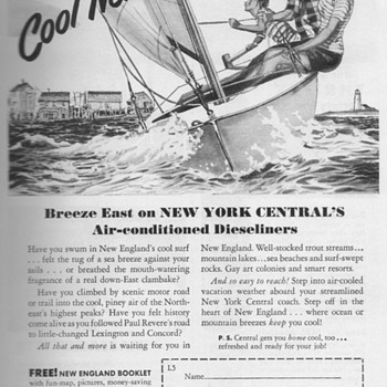 1951 - New York Central Railroad Advertisement