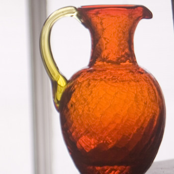  Vintage Blenko Crackle Glass Mini  Pitcher pitcher