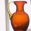  Vintage Blenko Crackle Glass Mini  Pitcher pitcher