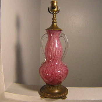 Rare Steuben cluthra glass lamp - Art Glass