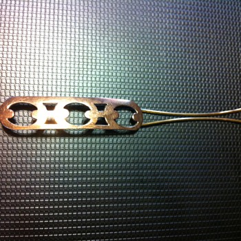 My old 9ct rose and yellow gold silver lined barrette. - Fine Jewelry
