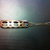 My old 9ct rose and yellow gold silver lined barrette.