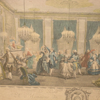 the evening dress ball at the house of monsieur villemorien print by L. Provost - Posters and Prints