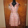 Pink metallic lame 60's dress