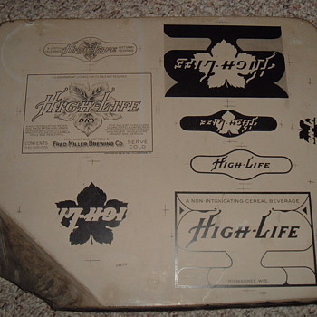 High Life Malt Beverage Litho Stone 1918 