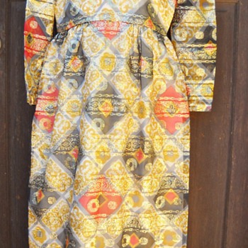 60's Victor Costa Romantica Organza Long Dress