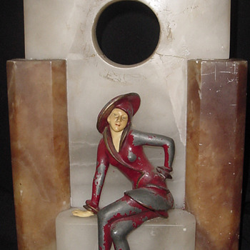 1925 J B Hirsch Sophisticated Lady Clock Case - Art Deco