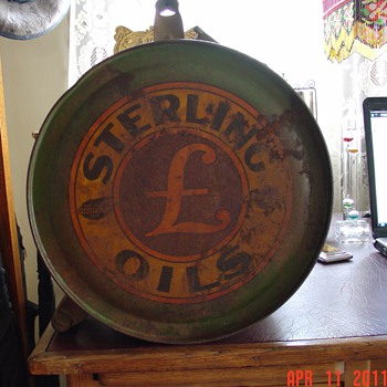 Sterling Oils...Five Gallon Oil Rocker Can...1920's