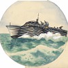 Camouflaged PT Boat Water Color Painting