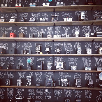 Vintage Camera Collection Wall - Cameras