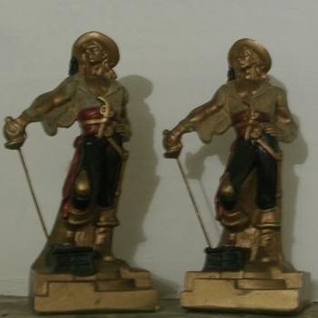 Pair Of Clad Bronze Bookends...Yard sale FREE - Books