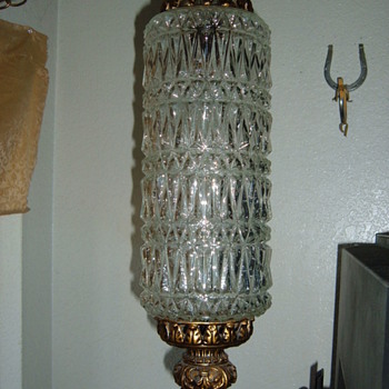 crystal or pressed glass swaglight chandelier
