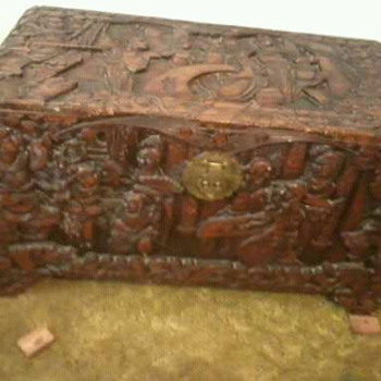 Hand carved Rosewood Chinese chest circa 1880