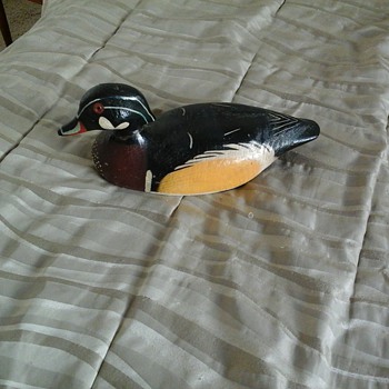 Vintage Herter's 1893 Wooden Duck Decoy Glass Eyes - Outdoor Sports