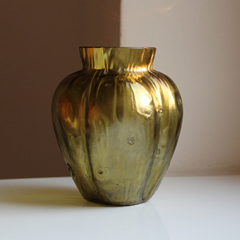 Loetz Bronze – Gold Rusticana Vase - Art Glass