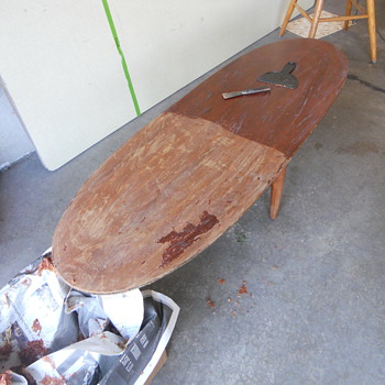 Surfboard coffee table