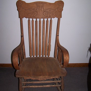 Very old kings head rocker with hand made nails