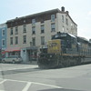 CSX "street running" in the amazing antiques town of Hudson NY