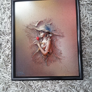 Strange? Scary? 4d framed oil on canvas?