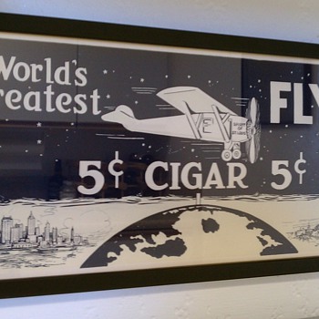 Original Lithograph "World's Greatest" Flyer Cigar ad