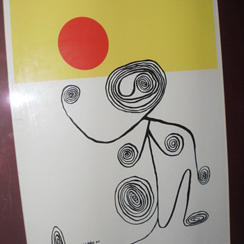 AN ORIGINAL LITHOGRAPH SIGNED CALDER 44 - Posters and Prints