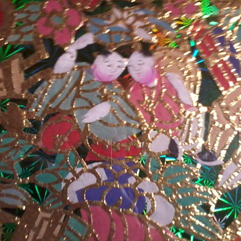 Antique Chinese Gold Foil Paintings, (Tempura) circa 1899, Please help Identuify!! - Asian