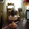 1930's Aladdin Oil Lamp, Corinthian Pattern In Rose Moonstone Art Glass