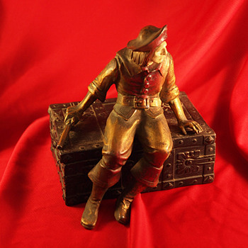 1925 J. B. Hirsch Pirate Seated on a Treasure Chest - Art Deco