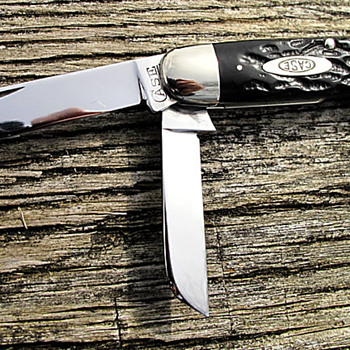 Rare Case Tested 1920-40 Rough Black Equal End Cattleman Knife 6345 minty.