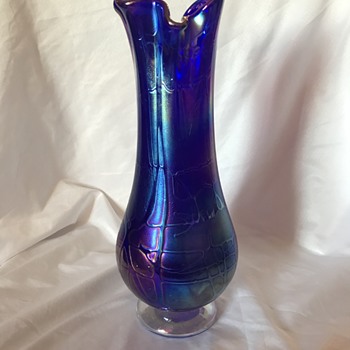 Beautiful Mt St Helens Ash Glass Vase - Art Glass