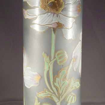 My second very nice unmarked Montjoie or Legras enameled glass vase. ? - Art Glass